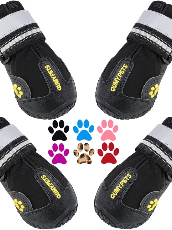 QumyPet Other - Dog Boots/Shoes for Winter Rain Snow Mud Hot Pavement Waterproof Outdoor-Size 3